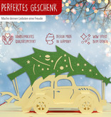 LINPOPUP Pop Up 3D Card, Christmas Card, Greeting Card, Car Fir Tree, LIN17712, LINPopUp®, N413