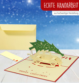 LINPOPUP Pop Up 3D Card, Christmas Card, Greeting Card, Car Fir Tree, LIN17712, LINPopUp®, N413