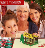 LINPOPUP Pop Up 3D Karte, Weihnachtskarte, Glückwunschkarte, Weihnachtskrippe, Krippe, LIN17586, LINPopUp®, N443