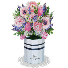 LINPOPUP LIN Pop Up Blumen, 3D Karte, Handgemachter Blumenstrauß aus Papier,  Ranunkeln, N801