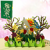 LINPOPUP POP UP card, mountains, 3D greeting cards, 3D card flower meadow, folding card birthday card, vacation voucher, mountain walking, hiking voucher, LIN17665, LINPopUp®, N388