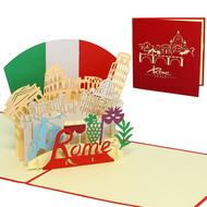 LINPOPUP Pop Up Map, 3D Map, Italy Rome, N363