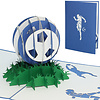 LINPOPUP Pop Up Card Football - Blue White, 3D Football Greeting Cards, Schalke, Hamburg, Football Card Schalke, LIN17550, LINPopUp®, N306