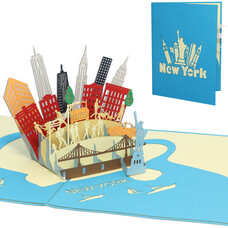 LINPOPUP Pop Up Card, 3D Card, New York, N717