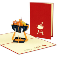 LINPOPUP Pop Up Card, 3D Card, Grill, N272