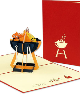 LINPOPUP Pop Up Card, 3D Card, Grill, N272