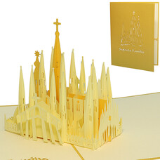 LINPOPUP Pop Up Karte  Sagrada Famillia Spanien, 3D Karte, Barcelona, N266
