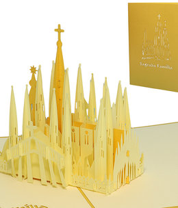 LINPOPUP Pop Up Card, 3D Card, Barcelona, N266