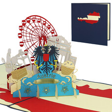 LINPOPUP Pop Up Card, 3D Map, Vienna, N236