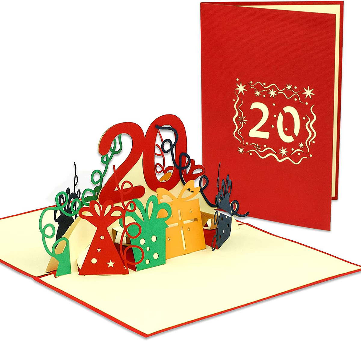 LINPOPUP Pop up birthday card, 20th birthday, birthday invitation, happy birthday, LIN17531, LINPopUp®, N285