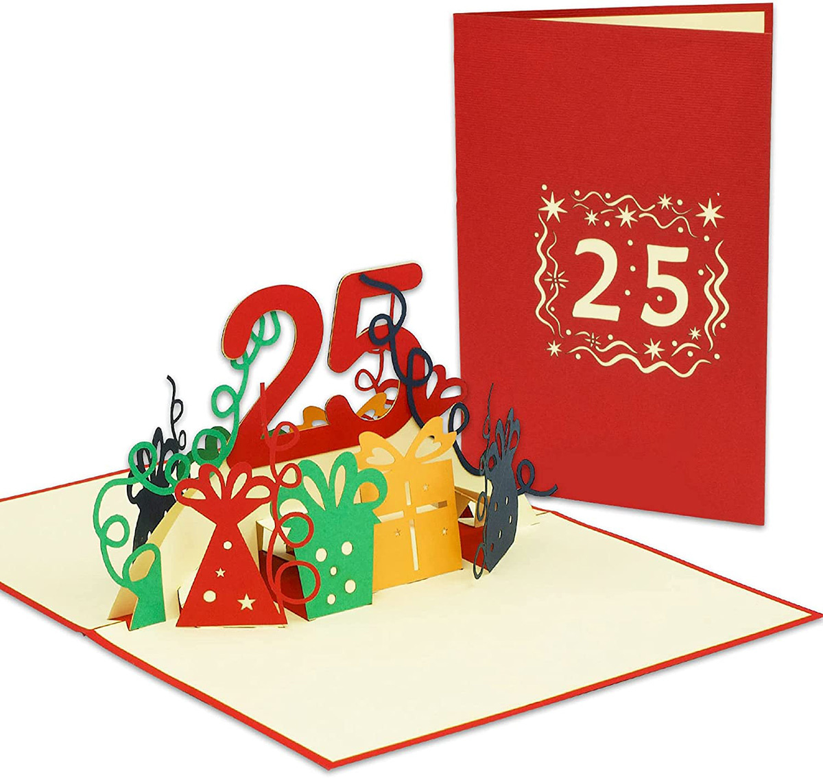 LINPOPUP Pop up birthday card, 25th birthday, birthday invitation, happy birthday, LIN17532, LINPopUp®, N286