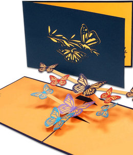 LINPOPUP Pop Up Card, 3D Card, Butterflies, N293