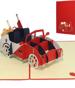 LINPOPUP Pop Up Card, 3D Card, Oldtimer Car, N252