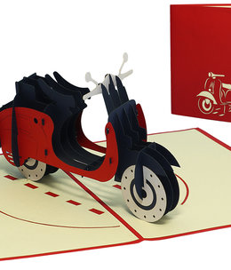 LINPOPUP Pop Up Card, 3D Card, Vespa, N253