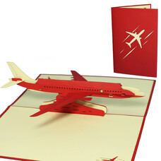LINPOPUP Pop Up Card, 3D Card, Plane, N263