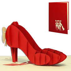LINPOPUP Pop Up Card, 3D Card, Shoe, N259