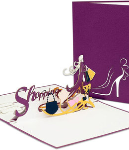 Pop Up Card, 3D Card, Shopping, N238