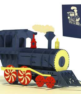 LINPOPUP Pop Up Card, 3D Card, Locomotive, N228