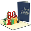 LINPOPUP LIN17267, Pop Up 3D Card, Birthday Card, Congratulations Card Voucher, 80th Birthday, LINPopUp®, N209