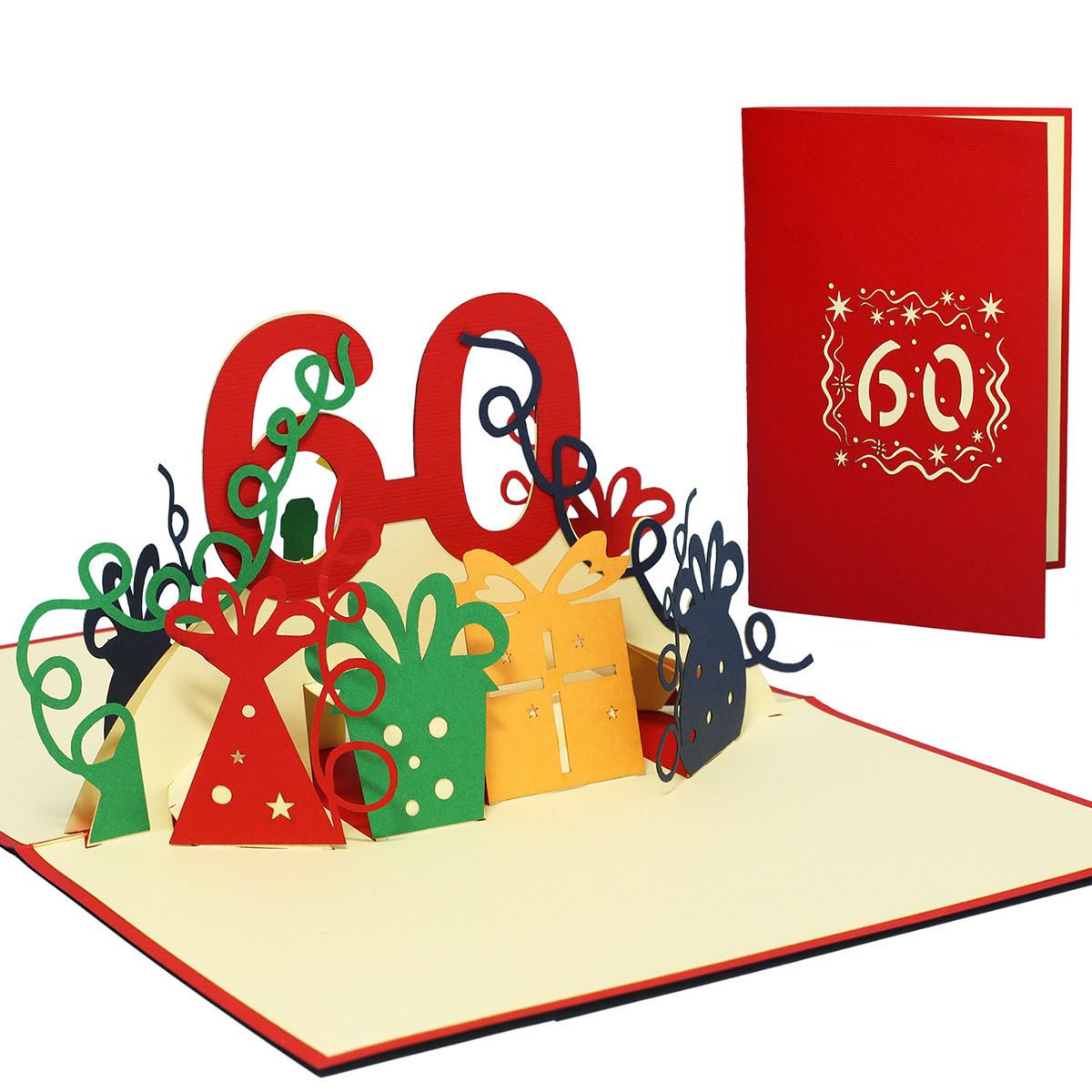LINPOPUP Pop Up 3D Karte, Geburtstagskarte, Glückwunsch karte Gutschein, 60 Geburtstag, LIN17264, LINPopUp®, N22