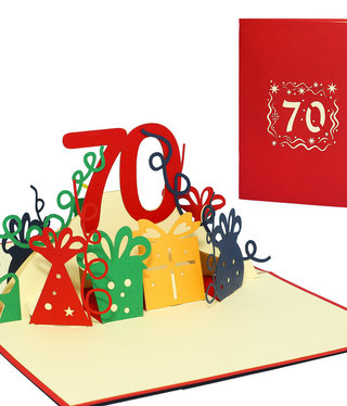 Pop up birthday card, 60th birthday (red) - Pop Up 3D Cards, Folding ...