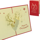 LINPOPUP Pop Up Card, 3D Card, Christmas Card, Decorated Reindeer, N430