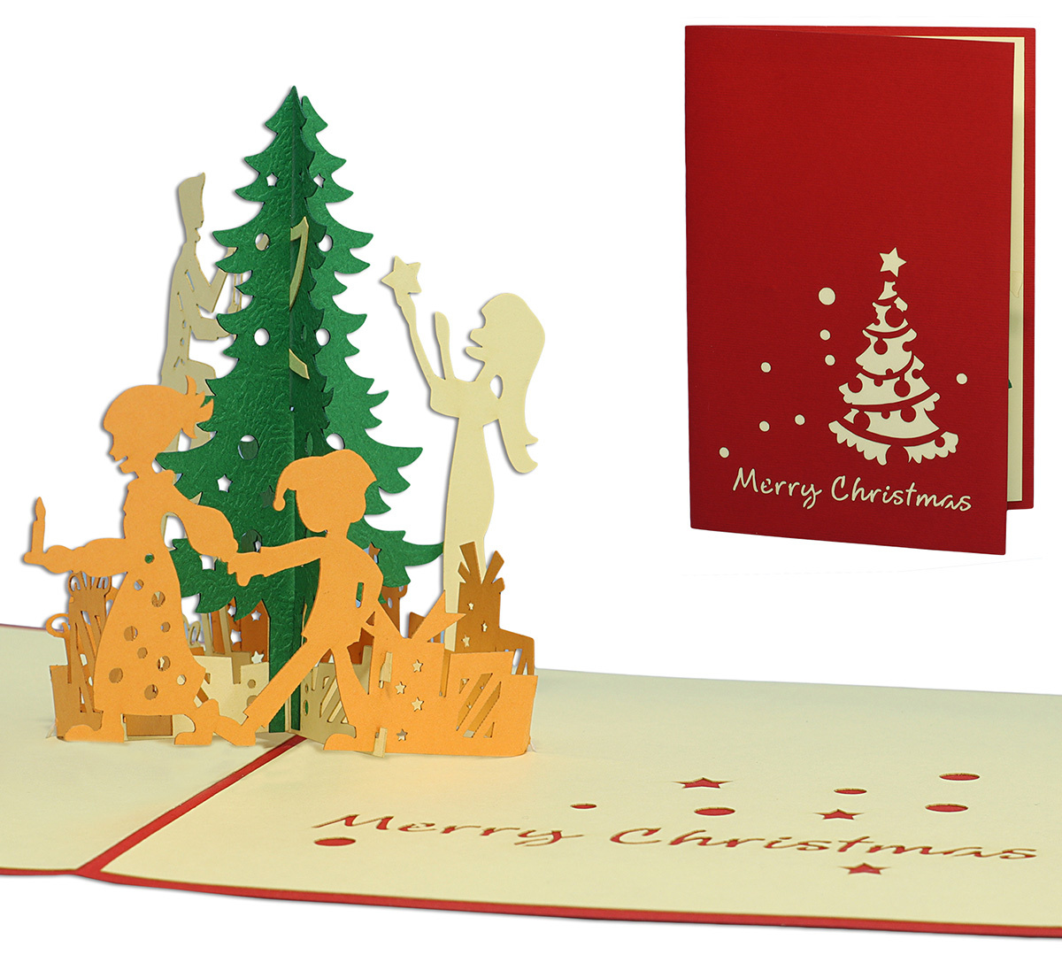 LINPOPUP Pop Up 3D Card, Christmas Card, Greeting Card, Decorate Christmas Tree, LIN17080, LINPopUp®, N416