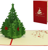 LINPOPUP Pop Up 3D Card, Christmas Card, Greeting Card, Christmas Tree, Fir Tree, LIN17715, LINPopUp®, N412