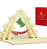 LINPOPUP Pop Up 3D Karte, Weihnachtskarte, Glückwunschkarte, Weihnachtsglocken, LIN17735, LINPopUp®, N409