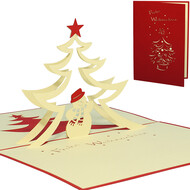 LINPOPUP Pop Up Card, 3D Card, Christmas Card, Snowman, N405