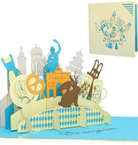 LINPOPUP Pop Up 3D Card Munich, Greeting Card, Travel Voucher, Munich Bavaria, LIN17222, LINPopUp®, N192