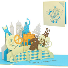 LINPOPUP Pop Up Card, 3D Card, Munich Bavaria, N192