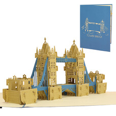 LINPOPUP Pop Up Card, 3D Card, Travel Voucher, London, Tower Bridge, N187