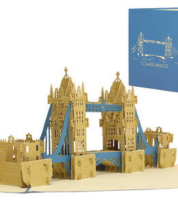 LINPOPUP Pop Up Card, 3D Card, Travel Voucher, London, Tower Bridge, N187