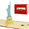 LINPOPUP Pop Up 3D Card, Greeting Card, Travel Voucher, Statue of Liberty, LIN17185, LINPopUp®, N186