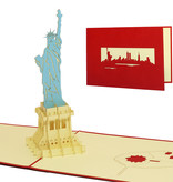 LINPOPUP Pop Up 3D Card, Greeting Card, Travel Voucher, Statue of Liberty, LIN17185, LINPopUp®, N186