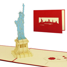 LINPOPUP Pop Up Card, 3D Card, Statue of Liberty, N186