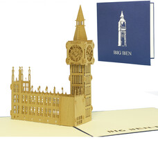 LINPOPUP Pop Up Card, 3D Card, Big Ben, N184