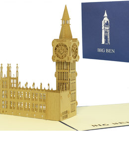 LINPOPUP Pop Up Card, 3D Card, Big Ben, N184