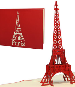 LINPOPUP Pop Up Card, 3D Card, Paris, Eiffel Tower, N181