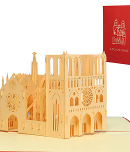 LINPOPUP Pop Up Card, 3D Card, Notre Dame Paris, N177