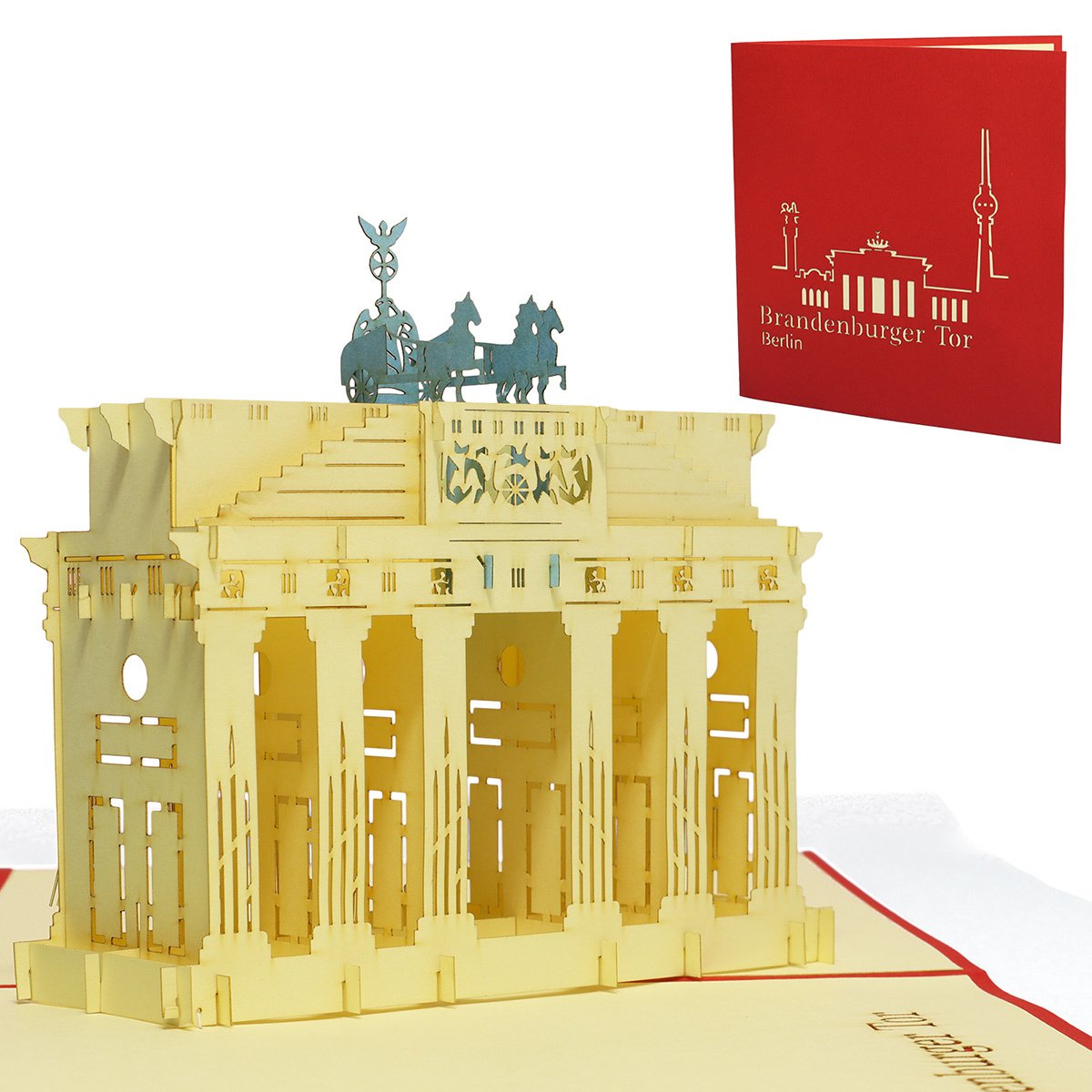 LINPOPUP Pop Up 3D Card, Greeting Card, Travel Voucher, Brandenburg Gate, LIN17121, LINPopUp®, N172