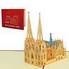 LINPOPUP Pop Up 3D Card, Greeting Card, Travel Voucher, Cologne Cathedral, LIN17334, LINPopUp®, N168