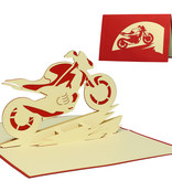 LINPOPUP Pop Up 3D Card, Birthday Cards, Congratulations Card, Motorcycle, LIN17072, LINPopUp®, N157