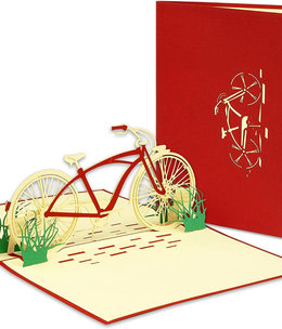 LINPOPUP Pop Up Card, 3D Card, Bicycle, N155