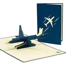 LINPOPUP Pop Up Card, 3D Card, Air Plane, N147