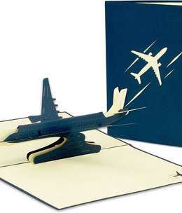 LINPOPUP Pop Up Card, 3D Card, Air Plane, N147