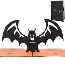 LINPOPUP Pop Up Card, 3D Card, Halloween, Bat, N140
