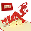 LINPOPUP Pop Up 3D Card, Congratulations Card, Travel Voucher Japan Manga, Dragon, LIN17095, LINPopUp®, N138
