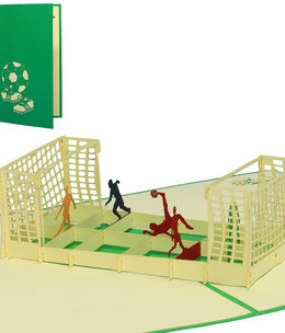 LINPOPUP Pop Up Card, 3D Card, Football Field, N132